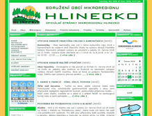 Tablet Screenshot of hlineckoregion.cz